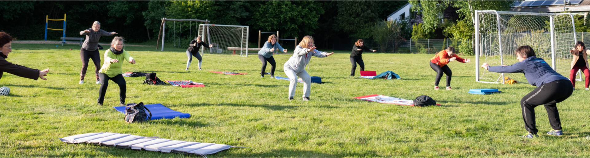 Trainingseinheit bei "Sport im Park"
